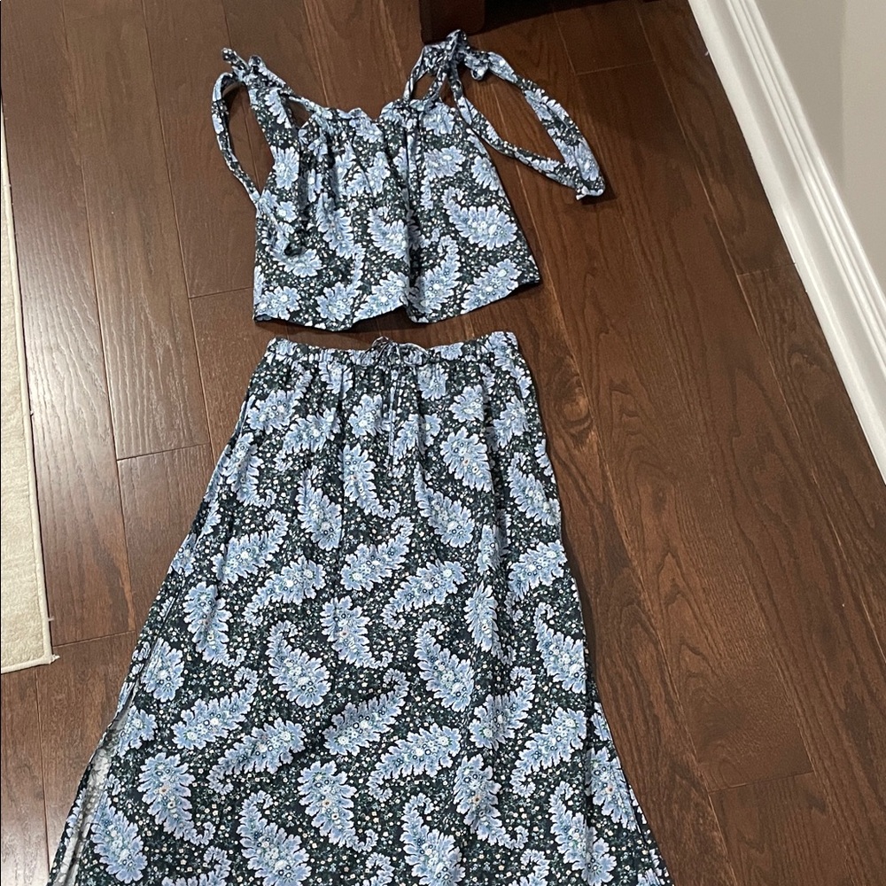 JCrew Floral Skirt Set
